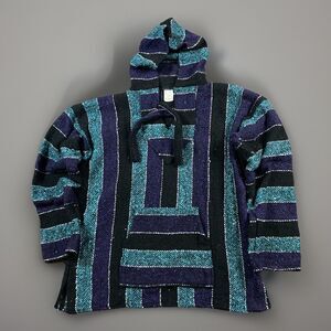 Mr Baja Hippie Surfer Beach Hipster Mexican Hoodie Pullover Size L